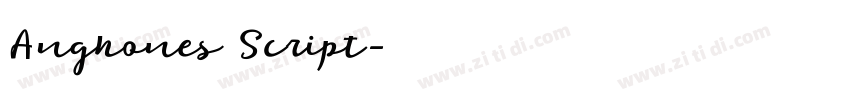 Anghones Script字体转换